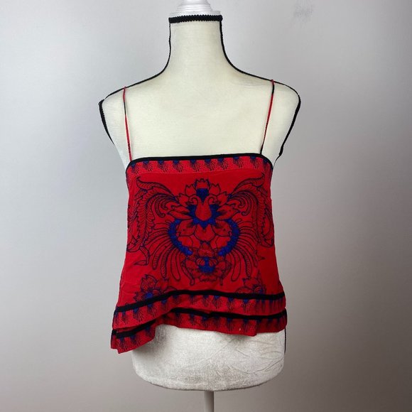 Free People Tops - FREE PEOPLE Floral Print Cropped Tank Top
